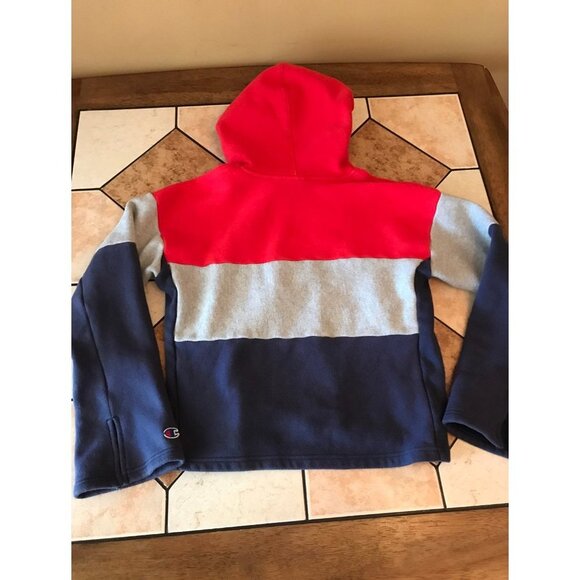 Champion Life Color Block Reverse Weave Cropped Hoodie Pullover hoodie - Picture 8 of 9